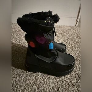 Totes Kids Black and Pink Boots